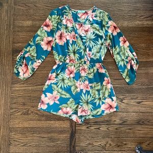 Formal floral romper